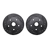 8002-73046 Drilled/Slotted Brake Rotors [Black], 1996-2008 Audi/Volkswagen, Position: Rear - image 1