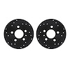 8002-73049 Drilled/Slotted Brake Rotors [Black], 2002-2006 Audi/Volkswagen, Position: Rear - image 1