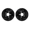 8002-73050 Drilled/Slotted Brake Rotors [Black], Fits Select Audi/Volkswagen, Position: Rear - image 1