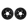 8002-73054 Drilled/Slotted Brake Rotors [Black], 1998-2001 Audi/Volkswagen, Position: Rear - image 1