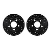 8002-73055 Drilled/Slotted Brake Rotors [Black], 1999-2005 Audi/Volkswagen, Position: Rear - image 1