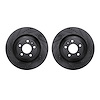 8002-73057 Drilled/Slotted Brake Rotors [Black], 2005-2011 Audi/Volkswagen, Position: Rear - image 1