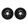 8002-73060 Drilled/Slotted Brake Rotors [Black], 2004-2018 Multiple Makes/Models, Position: Rear - image 1