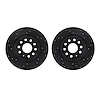 8002-73063 Drilled/Slotted Brake Rotors [Black], Fits Select Audi/Volkswagen, Position: Rear - image 1