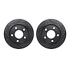 8002-73066 Drilled/Slotted Brake Rotors [Black], 2000-2002 Audi/Volkswagen, Position: Rear - image 1