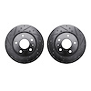 8002-73069 Drilled/Slotted Brake Rotors [Black], 2008-2015 Audi/Volkswagen, Position: Rear - image 1