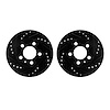 8002-73070 Drilled/Slotted Brake Rotors [Black], 2001-2006 Audi/Volkswagen, Position: Rear - image 1