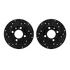 8002-74000 Drilled/Slotted Brake Rotors [Black], 1973-2009 Audi/Volkswagen, Position: Front - image 1