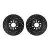 8002-74003 Drilled/Slotted Brake Rotors [Black], Fits Select Multiple Makes/Models, Position: Front - image 1