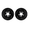 8002-74017 Drilled/Slotted Brake Rotors [Black], 1998-2015 Audi/Volkswagen, Position: Front - image 1