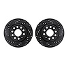 8002-74018 Drilled/Slotted Brake Rotors [Black], 2005-2015 Audi/Volkswagen, Position: Front - image 1
