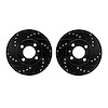 8002-74019 Drilled/Slotted Brake Rotors [Black], 1986-2008 Audi/Volkswagen, Position: Front - image 1