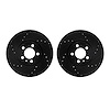 8002-74028 Drilled/Slotted Brake Rotors [Black], 1996-1998 Audi/Volkswagen, Position: Front - image 1