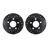 8002-74037 Drilled/Slotted Brake Rotors [Black], 1992-2005 Audi/Volkswagen, Position: Rear - image 1