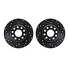 8002-74040 Drilled/Slotted Brake Rotors [Black], 2005-2018 Audi/Volkswagen, Position: Rear - image 1