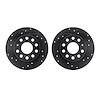8002-74042 Drilled/Slotted Brake Rotors [Black], 2010-2019 Audi/Volkswagen, Position: Rear - image 1