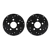 8002-74044 Drilled/Slotted Brake Rotors [Black], 1996-2005 Audi/Volkswagen, Position: Rear - image 1