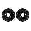 8002-74045 Drilled/Slotted Brake Rotors [Black], 1999-2005 Audi/Volkswagen, Position: Rear - image 1