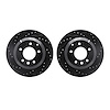 8002-74046 Drilled/Slotted Brake Rotors [Black], 2003-2018 Multiple Makes/Models, Position: Rear - image 1
