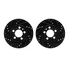 8002-74047 Drilled/Slotted Brake Rotors [Black], 2000-2006 Audi/Volkswagen, Position: Rear - image 1