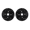 8002-74048 Drilled/Slotted Brake Rotors [Black], 1985-2002 Audi/Volkswagen, Position: Rear - image 1