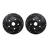 8002-74049 Drilled/Slotted Brake Rotors [Black], 1992-1998 Audi/Volkswagen, Position: Rear - image 1