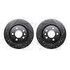 8002-74051 Drilled/Slotted Brake Rotors [Black], 2001-2003 Audi/Volkswagen, Position: Rear - image 1