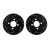 8002-74053 Drilled/Slotted Brake Rotors [Black], 1986-1993 Audi/Volkswagen, Position: Rear - image 1