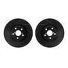 8002-75002 Drilled/Slotted Brake Rotors [Black], 2011-2020 Lexus/Toyota/Scion, Position: Front - image 1