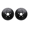8002-75003 Drilled/Slotted Brake Rotors [Black], 1992-2010 Lexus/Toyota/Scion, Position: Front - image 1