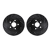 8002-75004 Drilled/Slotted Brake Rotors [Black], 2006-2015 Lexus/Toyota/Scion, Position: Front - image 1
