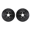 8002-75014 Drilled/Slotted Brake Rotors [Black], 2001-2006 Lexus/Toyota/Scion, Position: Front - image 1