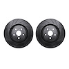 8002-75017 Drilled/Slotted Brake Rotors [Black], 2010-2017 Lexus/Toyota/Scion, Position: Front - image 1