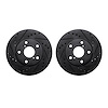 8002-75019 Drilled/Slotted Brake Rotors [Black], 1992-1998 Lexus/Toyota/Scion, Position: Front - image 1