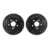 8002-75021 Drilled/Slotted Brake Rotors [Black], Fits Select Lexus/Toyota/Scion, Position: Rear