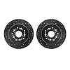 8002-75024 Drilled/Slotted Brake Rotors [Black], 1992-2000 Lexus/Toyota/Scion, Position: Rear - image 1