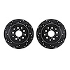 8002-75025 Drilled/Slotted Brake Rotors [Black], 1998-2010 Lexus/Toyota/Scion, Position: Rear - image 1
