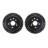 8002-75028 Drilled/Slotted Brake Rotors [Black], 2006-2015 Lexus/Toyota/Scion, Position: Rear - image 1