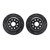 8002-75033 Drilled/Slotted Brake Rotors [Black], 2007-2017 Lexus/Toyota/Scion, Position: Rear - image 1