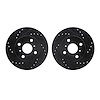 8002-76001 Drilled/Slotted Brake Rotors [Black], 1985-1988 Multiple Makes/Models, Position: Front - image 1