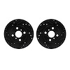 8002-76003 Drilled/Slotted Brake Rotors [Black], 1987-1992 Multiple Makes/Models, Position: Front