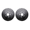 8002-76006 Drilled/Slotted Brake Rotors [Black], 1987-1991 Lexus/Toyota/Scion, Position: Front - image 1