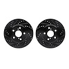 8002-76008 Drilled/Slotted Brake Rotors [Black], 2002-2015 Lexus/Toyota/Scion, Position: Front - image 1