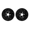 8002-76019 Drilled/Slotted Brake Rotors [Black], 2008-2021 Lexus/Toyota/Scion, Position: Front - image 1