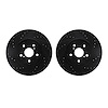 8002-76020 Drilled/Slotted Brake Rotors [Black], 2004-2009 Lexus/Toyota/Scion, Position: Front - image 1
