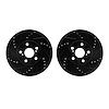 8002-76022 Drilled/Slotted Brake Rotors [Black], 2008-2019 Multiple Makes/Models, Position: Front - image 1