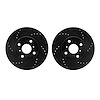 8002-76023 Drilled/Slotted Brake Rotors [Black], 2006-2019 Lexus/Toyota/Scion, Position: Front - image 1