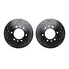 8002-76024 Drilled/Slotted Brake Rotors [Black], 1981-1985 Lexus/Toyota/Scion, Position: Front - image 1