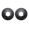8002-76026 Drilled/Slotted Brake Rotors [Black], 1991-1998 Lexus/Toyota/Scion, Position: Front - image 1