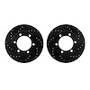 8002-76027 Drilled/Slotted Brake Rotors [Black], 1995-2004 Lexus/Toyota/Scion, Position: Front - image 1